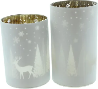Produktbild von Windlicht "Winterlandschaft", 2er Set