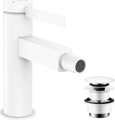 Immagine prodotto di hansgrohe Finoris Mitigeur monocommandé pour bidet avec vidage Push-Open, saillie 129mm, 76200700, 76200700