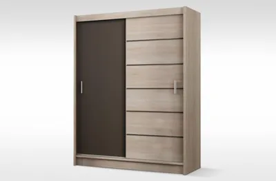 Produktbild von Masseno Schiebetürenschrank NIDALE 203/215/61 cm 2-türig Sonoma Eiche