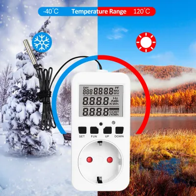 Obrázok produktu pre Digitálny termostat Zásuvka Reptile Temperature Controller Zásuvka 230V 16A Vykurovanie Chladenie Ovládanie pre inkubátor Inkubátor na varenie skleník Terárium Tepelná podložka