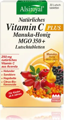 Produktbild von Alsiroyal Natürliches Vitamin C PLUS Manuka-Honig MGO 350+ L 30 Kps