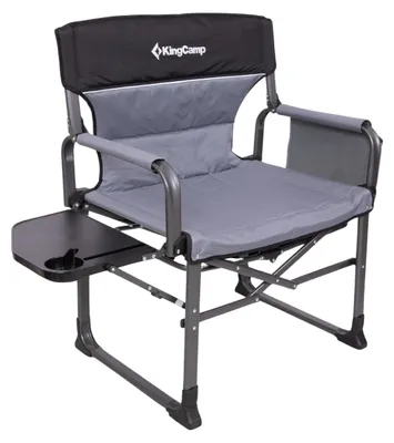 Produktbild von KING CAMP Klapp-Campingstuhl mit Armlehnen ASH C10 XXL - schwarzgrau