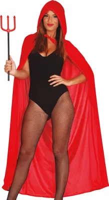 Obrázek produktu pro Tajemný sametový plášť upír Halloween 2026 červená 130cm