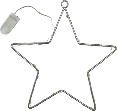 Produktbild von LED-STERN, Metallstern, Weihnachtsdeko SILBER Ø 25cm