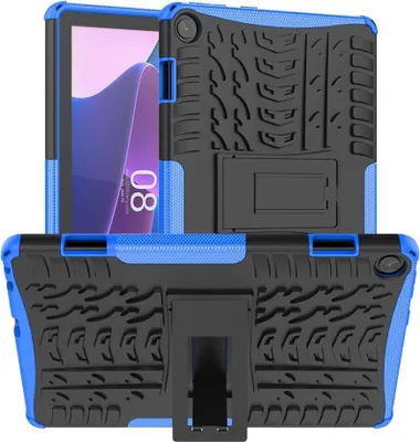 Produktbild von Lenovo Tab M10 Gen 3 Hülle - Panzer Back Cover mit Ständer - Blau