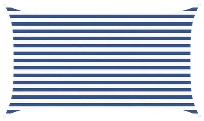Image de vidaXL Tente d'ombrage bleue et blanche 3,5 x 2 m 100 % polyester Oxford