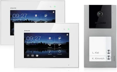 Produktbild von Video Türsprechanlage für 2 Familienhaus, Aufputz, 2 Monitore, Balter EVO