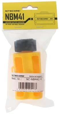 Produktbild von Nitecore Batteriemagazin NBM41, für 4 Stück 21700 Li-Ion Akkus, gelb