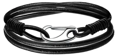 Imagen del producto de Pulsera de cuero trenzado para mujer, Viwind, 19/20 cm. Pulseras de cuero para mujer y hombre