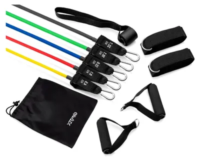 Produktbild von Set mit 5 Fitnessbändern - Widerstandsbänder für das Fitnesstraining