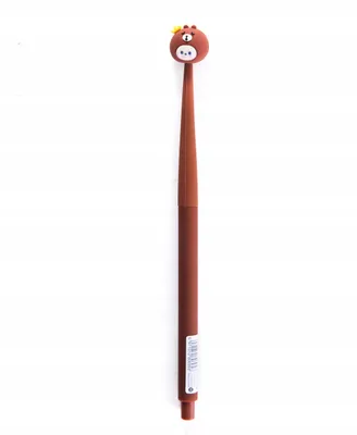 Produktbild von Kinder Fineliner Stift Gummiert - Lustiger Kugelschreiber Schule Büro - Schwarz Schreibend