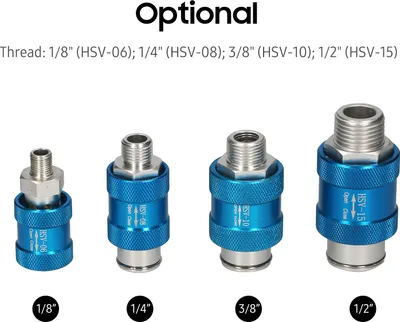 Image de valve manuelle à glissière 1/4 pouce Valve de contrôle de débit pneumatique Valve manuelle en alliage d'aluminium