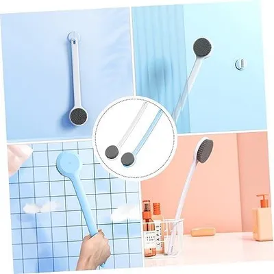 Produktbild von 2 Badpinsel mit langem Griff für Dusche und Badezimmer zur Rückenreinigung