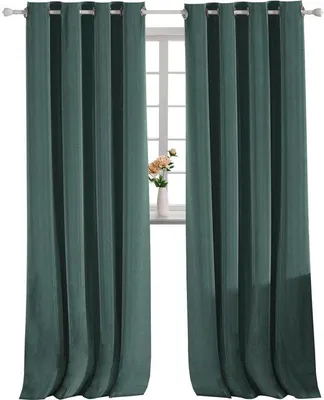 Immagine prodotto di Ibenzoa® Set da 2 tende oscuranti in velluto, 140 x 300 cm, opache, in poliestere (tessuto a tre strati), isolanti acustiche e termiche, con 8 occhielli in acciaio inossidabile di Ø 4 cm