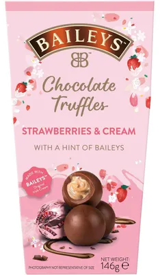Immagine prodotto di Baileys Tartufi al cioccolato Fragole e panna con alcol 146g