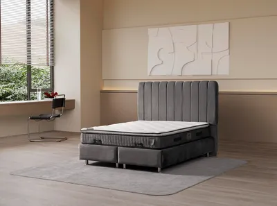 Produktbild von Alice Boxspringbett 180x200 cm Doppelbett mit Bettkasten – Komfort und großzügiger Stauraum für Ihr Schlafzimmer