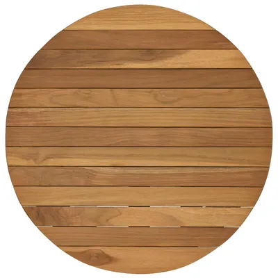 Immagine prodotto di vidaXL Piano del tavolo, diametro 50 x 3,5 cm, rotondo, in legno di teak massello, finitura naturale