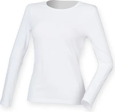 Immagine prodotto di SF Women SK124 | Ladies Feel Good Stretch T a maniche lunghe / taglio lungo - Colore: Bianco - Taglia: M