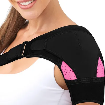 Produktbild von Schulterbandage, verstellbar – Neopren-Schulterstütze – Schmerzlinderung – Links/Rechts – Sportschutz – Atmungsaktives Material
