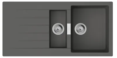 Produktbild von hansgrohe S52 S520-F530 Einbauspüle 345/160 mit Abtropffläche, Steingrau