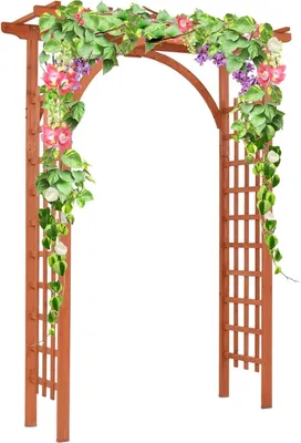 Obrázek produktu pro Dřevěný oblouk pro růže, oblouk 160 x 60 x 216 cm, zahradní oblouk pro popínavé rostliny, jasmínový svatební oblouk, popínavý oblouk na svatbu a párty