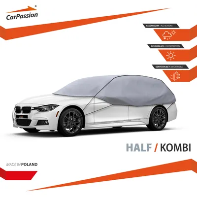 Produktbild von CARPASSION Autoabdeckung Schutzhülle Halbgarage Innenbereich Außenbereich 345cm 116cm 68cm L-XL