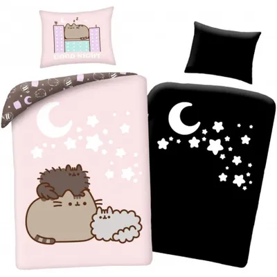 Obrázok produktu pre Bavlnené posteľné obliečky Pusheen so svetielkujúcim efektom