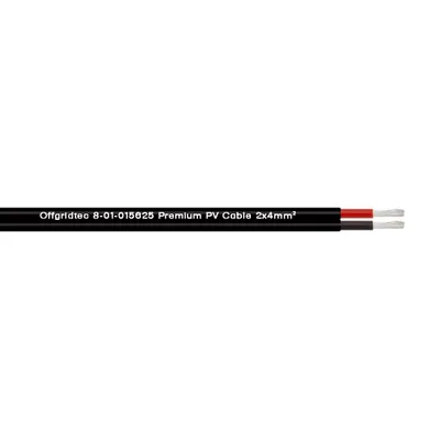 Produktbild von Offgridtec Solarkabel 2x4mm² PV1-F 4mm² Zweiadriges Solarkabel Schwarz