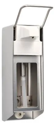 Produktbild von 10 Wandspender 27,5 cm x 8,5 cm x 16 cm Aluminium 500 ml, Kurzarmhebel + Verschlussblende