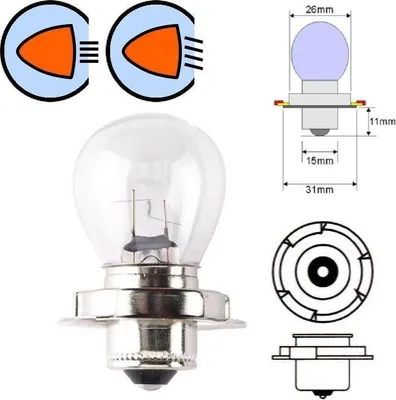 Produktbild von 12V 35W P26S Glühbirne Motorrad Moped Zündapp Kreidler Hercules Glühlamperoller Mofa