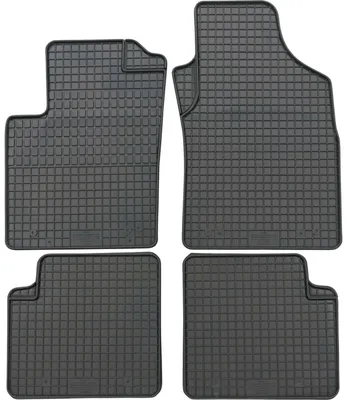 Produktbild von für Fiat 500 ab 09/2007-03/2013 Passform Fußmatten PETEX Gummimatten 4-teilig schwarz Allwettermatten Gummifußmatten