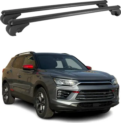 Produktbild von Dachträger für Ssangyong Korando 2011-2025 Gepäckträger Grundträger Alu Schwarz