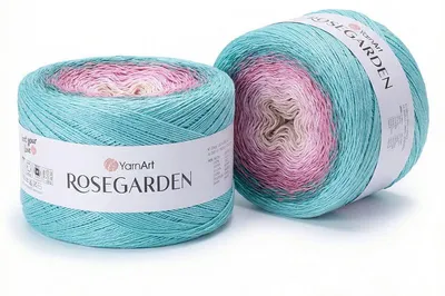 Produktbild von YarnArt Rosegarden 335 Ombre-Baumwolle 1000m – ideal für Tücher