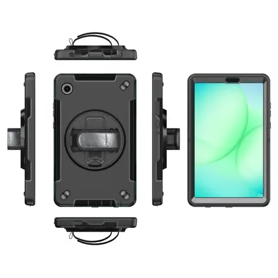 Produktbild von Hülle für Samsung Galaxy Tab A11 Hülle, Stoßfeste Schutzhülle, mit Schultergurt und 360° Drehbarer Ständer
