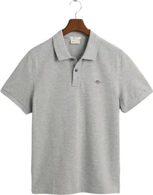 Produktbild von Gant Slim Fit Poloshirt Kurzarm Grau