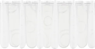 Produktbild von Gardinen Kranzusch Scheibengardine Kringel 30x77 cm H/B Weiß Bistrogardine Vorhang Küche 1er Pack