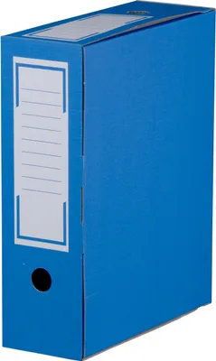 Produktbild von 2800 x Archiv-Ablageboxen Archivschachteln mit Beschriftungsfeldern Blau 10cm