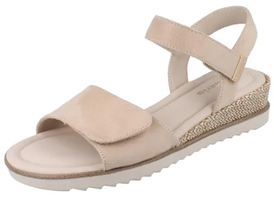 Produktbild von TAMARIS Damen Klett Sandalette beige Kunstleder - Größe: 38