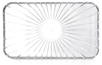 Obrázok produktu pre Obdĺžniková sklenená doska – servírovacia doska – 27,5 x 16,5 cm