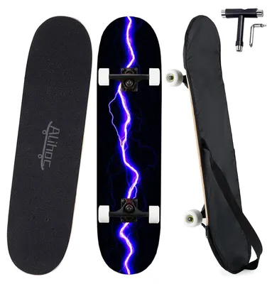 Produktbild von Skateboard 31 Zoll - Siebenlagiges Ahornblatt - Max. 150 kg - Für Anfänger und Profis