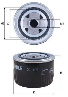 Zdjęcie produktu dla Filtr oleju KNECHT OC 102