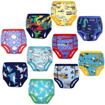 Imagen del producto de Omgoods - Calzones reutilizables para entrenamiento para ir al baño, para niños (set de 10)
