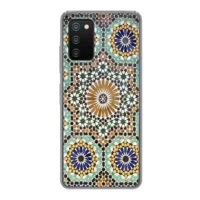 Produktbild von MuchoWow® Handyhülle Schutzhülle Hülle für Samsung Galaxy A03s Eine Nahaufnahme eines marokkanischen Mosaiks Silikon Softcase Handy Hülle - Schutz
