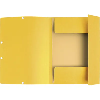 Image de Exacompta 25x Chemise 3 rabats à élastiques 400g/m2 A4 Jaune 55509E
