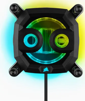 Produktbild von Corsair Hydro X Series XC7 RGB PRO, Wasserblock, Kupfer, Nickel, Nylon, Schwarz, Sockel AM4, 1/4", 60 °C