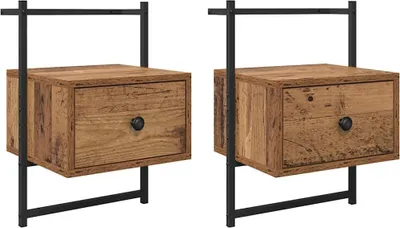 Immagine prodotto di Armadio da Notte 2 pcs Legno vecchio 35 x 30 x 51 cm