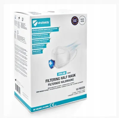 Produktbild von Atemschutzmaske Virshields weiß 10 Stück für Schutz für Hygiene Packung Produkt