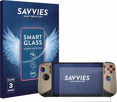 Produktbild von 3x Savvies Schutzglas Folie für MSI Claw 8 AI+ 9H Panzer Schutzfolie Glas Displayschutz klar transparent