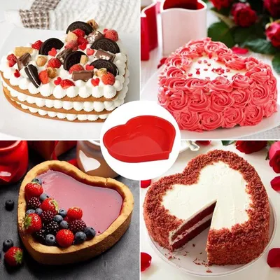 2 Stück Silikonbackformen 20 cm rund, Antihaft-Backform für Blechkuchen, Käsekuchen und Regenbogentorten