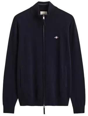 Image de Gilets en laine de mouton bleu marine, coupe classique Gant